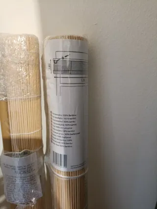 2 Estores enrollables de bambú 120x180