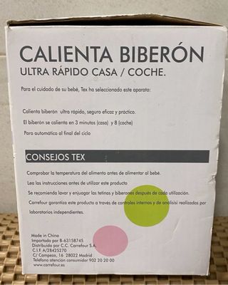 Calienta Biberones Casa/Coche Ultra Rápido