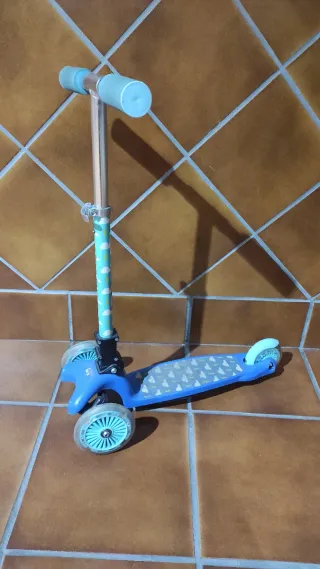 Patinete infantil 3 ruedas azul