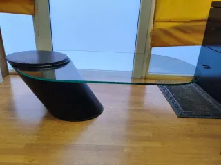 Mesa centro cristal diseño moderno