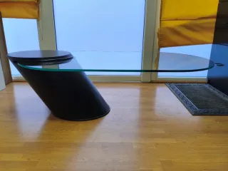 Mesa centro cristal diseño moderno