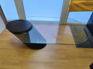 Mesa centro cristal diseño moderno