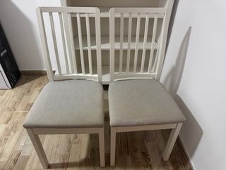 4 Sillas Ikea Ekedalen Blanco/Gris