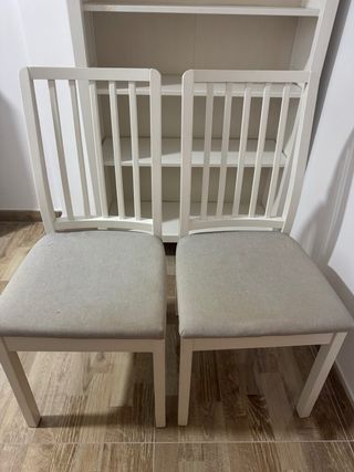 4 Sillas Ikea Ekedalen Blanco/Gris