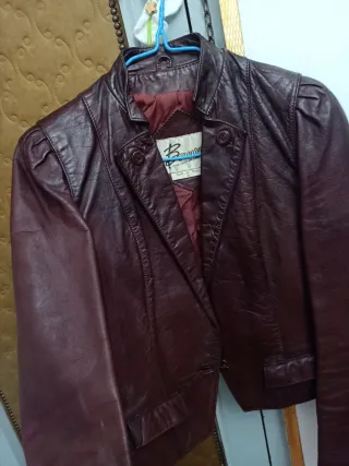 Chaqueta de cuero vintage Talla S