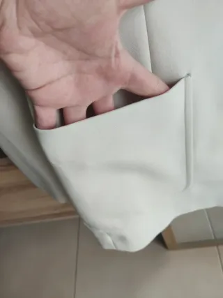 Blazer americana Zara ZW crema bolsillos beige