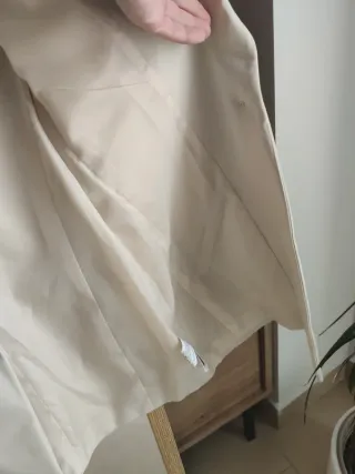 Blazer americana Zara ZW crema bolsillos beige