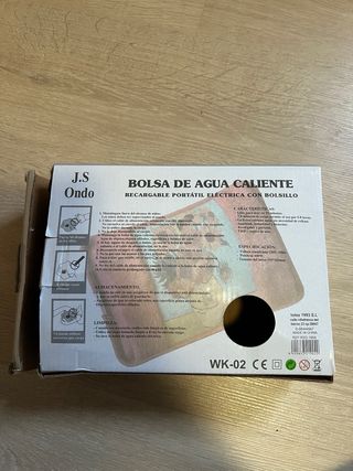 Bolsa de agua caliente recargable