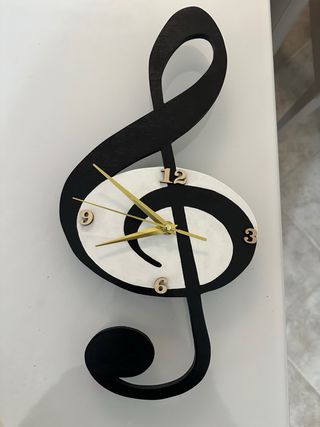 Orologio Chiave di Violino Legno e Metallo