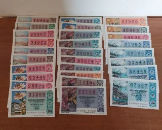 Lote 211 Décimos Lotería Nacional 1978.