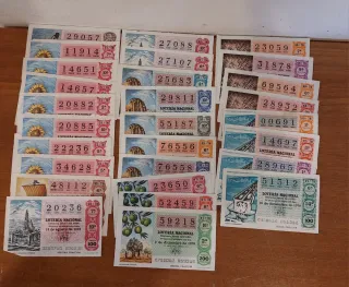 Lote 211 Décimos Lotería Nacional 1978.