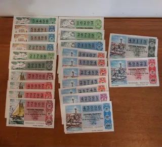 Lote 211 Décimos Lotería Nacional 1978.
