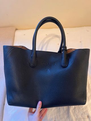 Bolso Negro Piel Texturizada