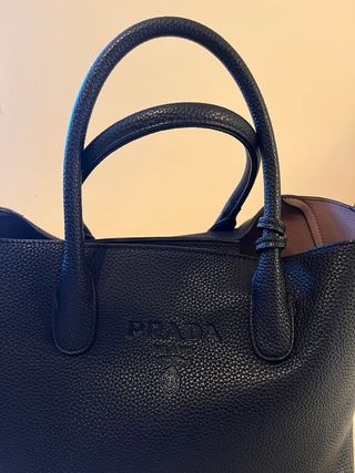 Bolso Negro Piel Texturizada