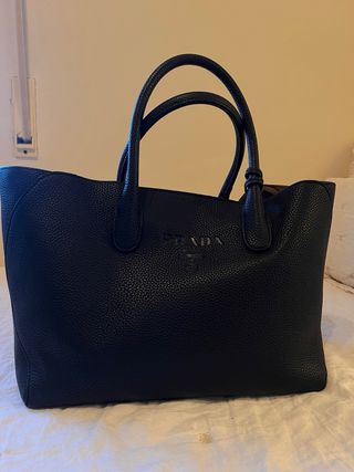 Bolso Negro Piel Texturizada