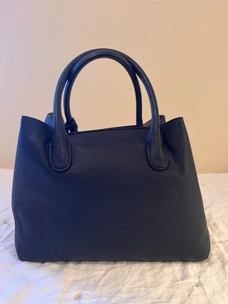 Bolso Negro Piel Texturizada