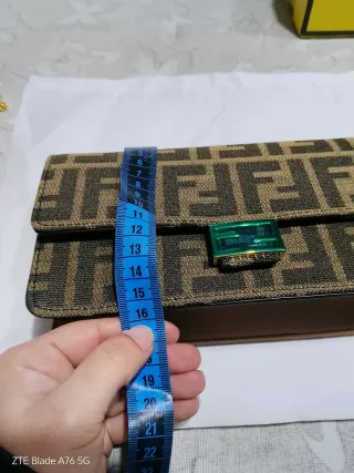 Borsa Fendi monogram marrone e oro