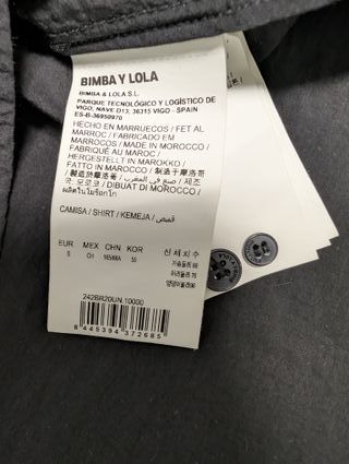 Camisa Bimba y Lola Negra Talla S