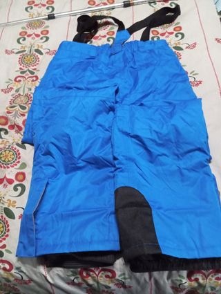 Pantalones de esquí azules con tirantes
