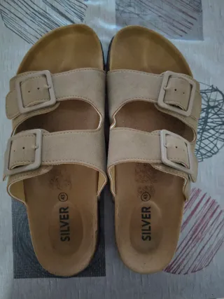Sandalias Silver Beige Talla 43