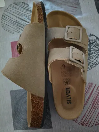 Sandalias Silver Beige Talla 43