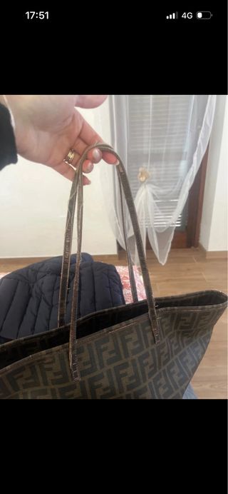 Borsa Fendi Zucca marrone e viola