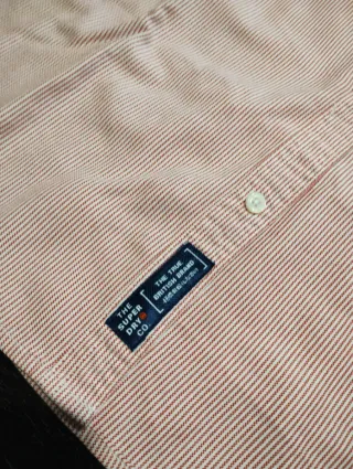 Camicia Superdry Uomo Righe Rosse Bianche