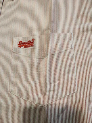 Camicia Superdry Uomo Righe Rosse Bianche