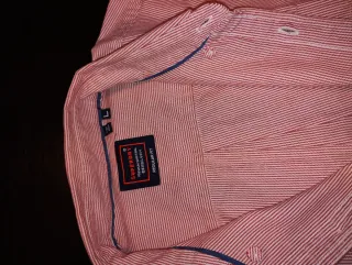 Camicia Superdry Uomo Righe Rosse Bianche