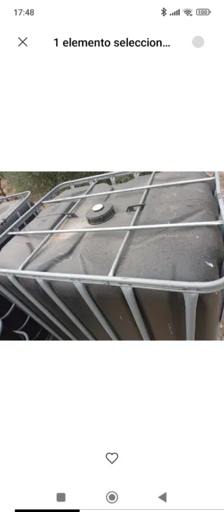 Bidones IBC 1000L con jaula metálica