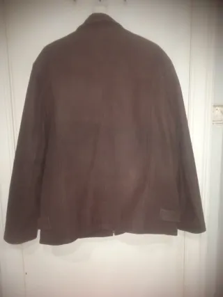 Cazadora de ante marrón hombre