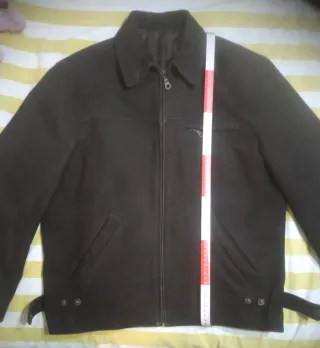 Cazadora de ante marrón hombre