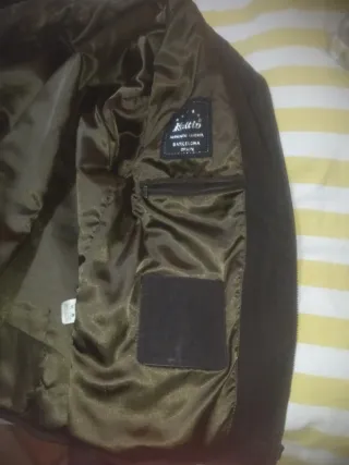 Cazadora de ante marrón hombre