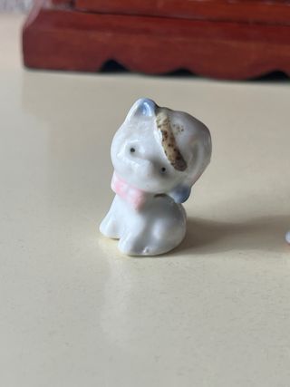 Pareja Mascotas Porcelana Gato Perro