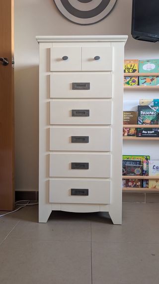 Cómoda blanca 7 cajones