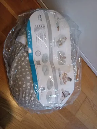 Cojín Lactancia Jane Estrellas Gris