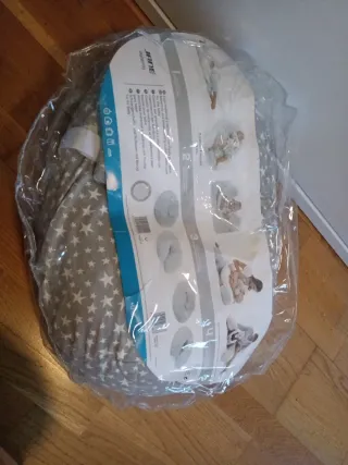 Cojín Lactancia Jane Estrellas Gris