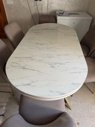 Mesa comedor familiar con 6 sillas