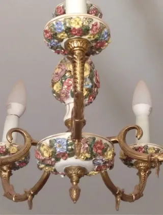 Lámpara de techo vintage floral