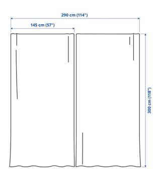 Cortinas Ikea HALEBRACKA 290x300cm