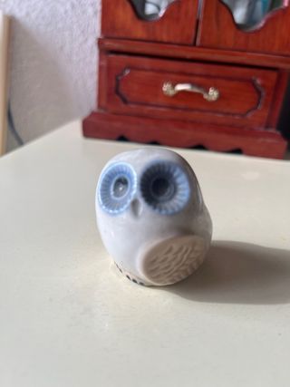 Mini Búho Porcelana Blanca