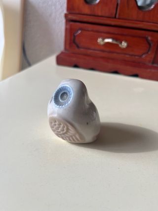 Mini Búho Porcelana Blanca