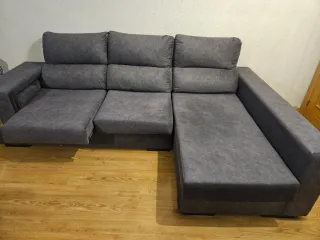 Sofá modular gris 3 plazas