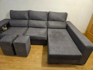 Sofá modular gris 3 plazas