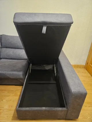 Sofá modular gris 3 plazas