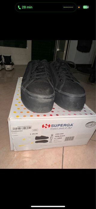 Superga 2790 LOUD Total Black Donna 39