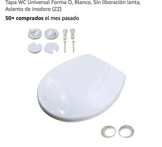 NUEVA Tapa WC Universal Forma O Blanca