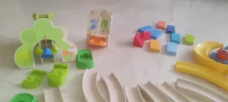 Lote HABA Madera Pista Bolas Coches