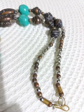 Collar antiguo ètnico tibetano Media Luna Turques