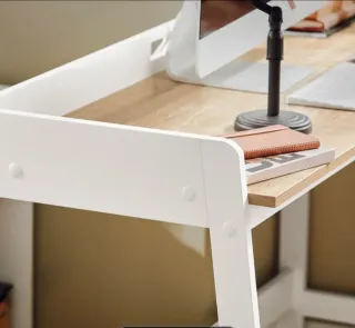 Escritorio Blanco y Madera Nuevo en Caja